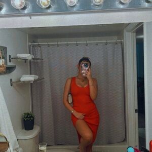 Bar III Vibrant Red Maxi Dress